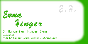 emma hinger business card